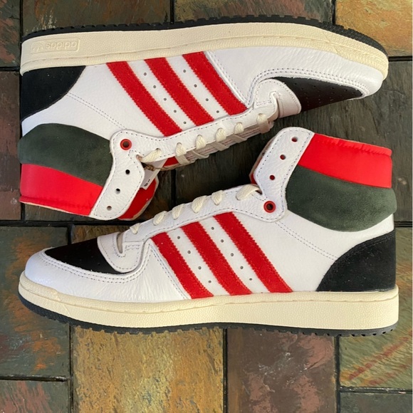 NWOT Adidas Originals Men\'s White Red Black Top Ten PB Sneakers Shoes Size 11.5 main image 11